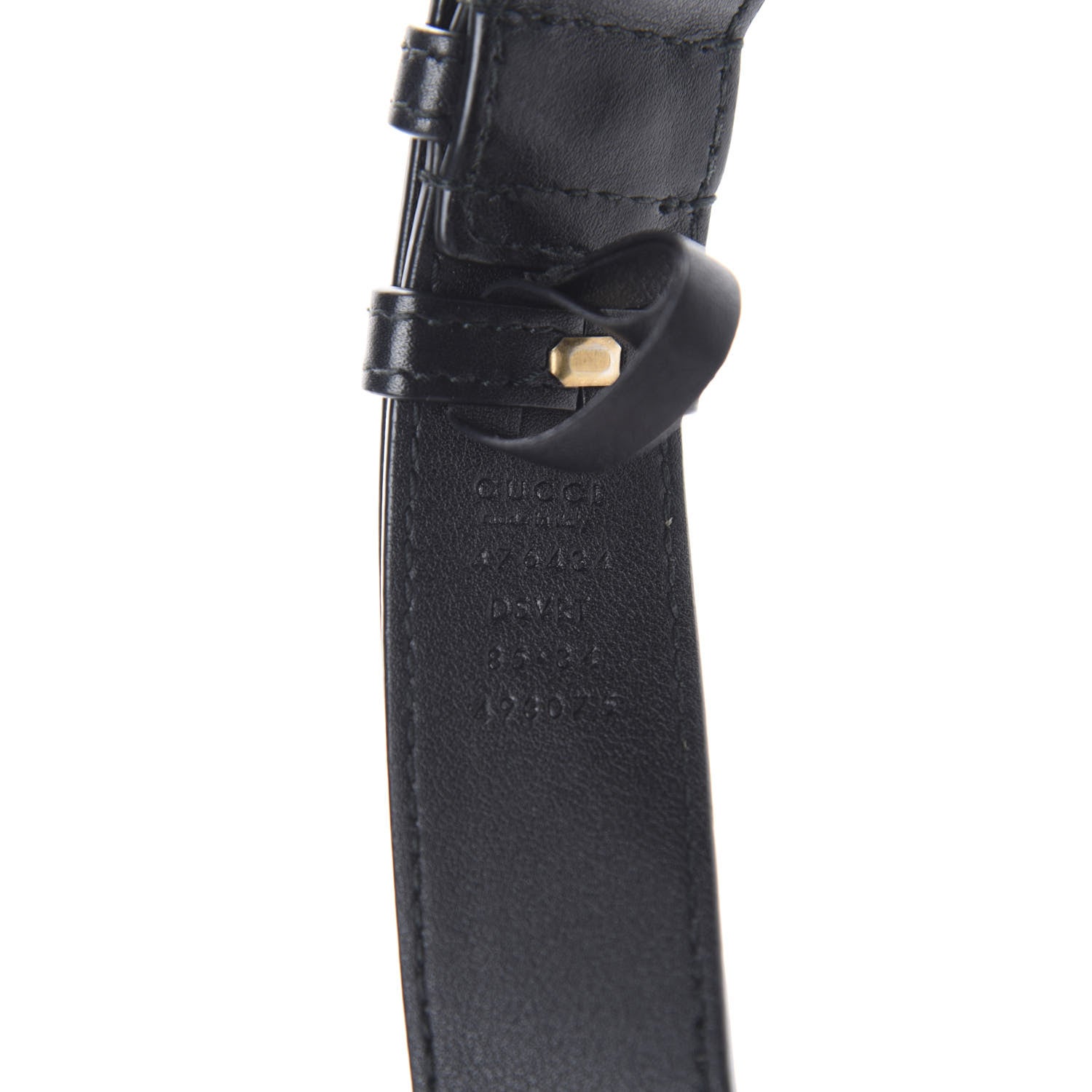 Gucci Calfskin Matelasse GG Marmont Belt Bag 85 34 Black 8 of 11