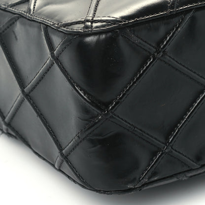 Chanel Patent Diamond Stitch Shoulder Bag Black 10 of 14