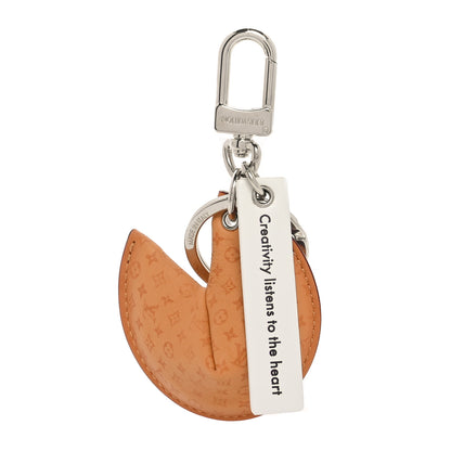 Louis Vuitton Calfskin Monogram Printed LV Fortune Cookie Bag Charm Key Holder Brown 1 of 5
