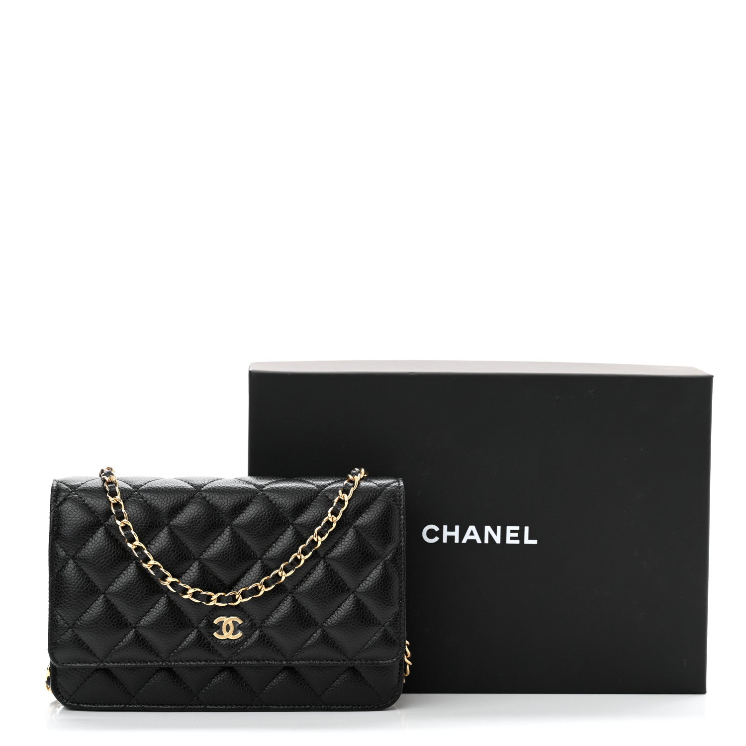 Chanel Caviar Quilted Wallet On Chain WOC Black 12 of 12