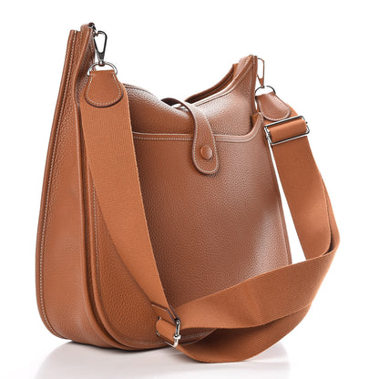 Hermes Taurillon Clemence Evelyne III GM Gold 3 of 9