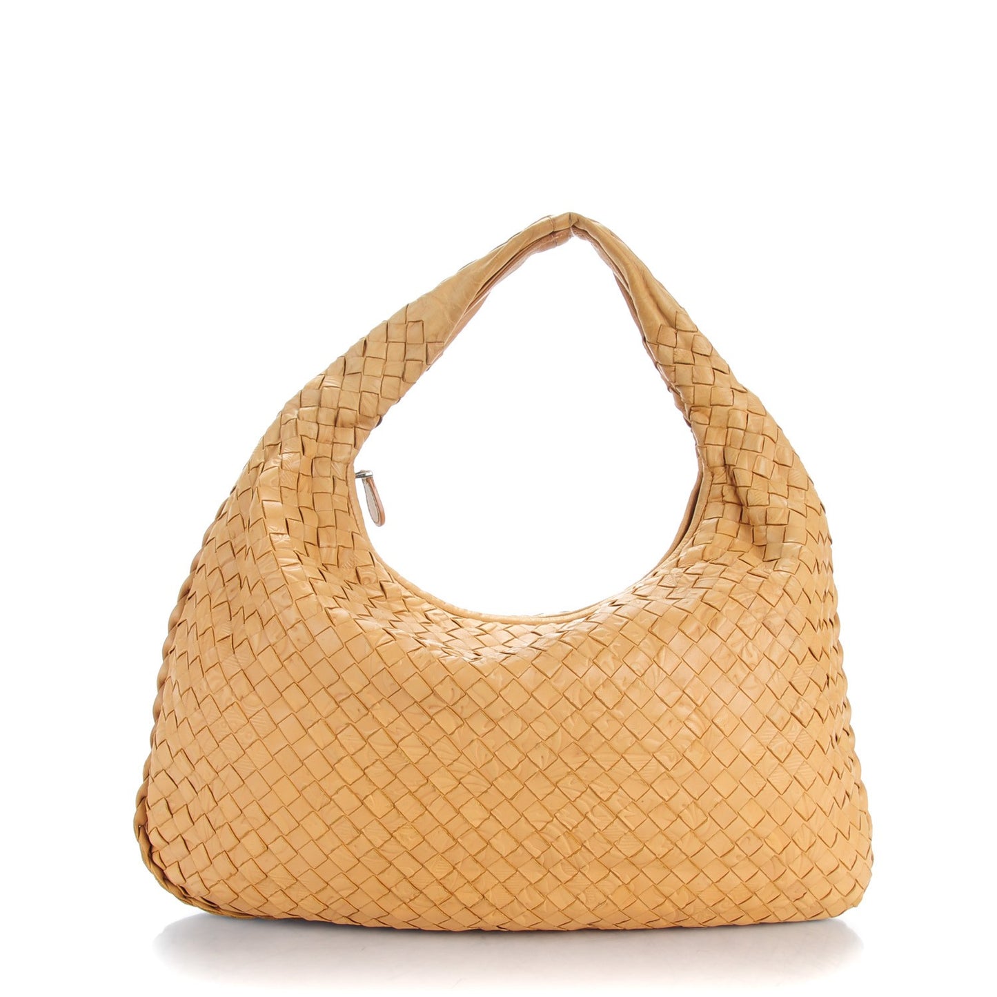 Nappa Intrecciato Embossed Medium Hobo Camel