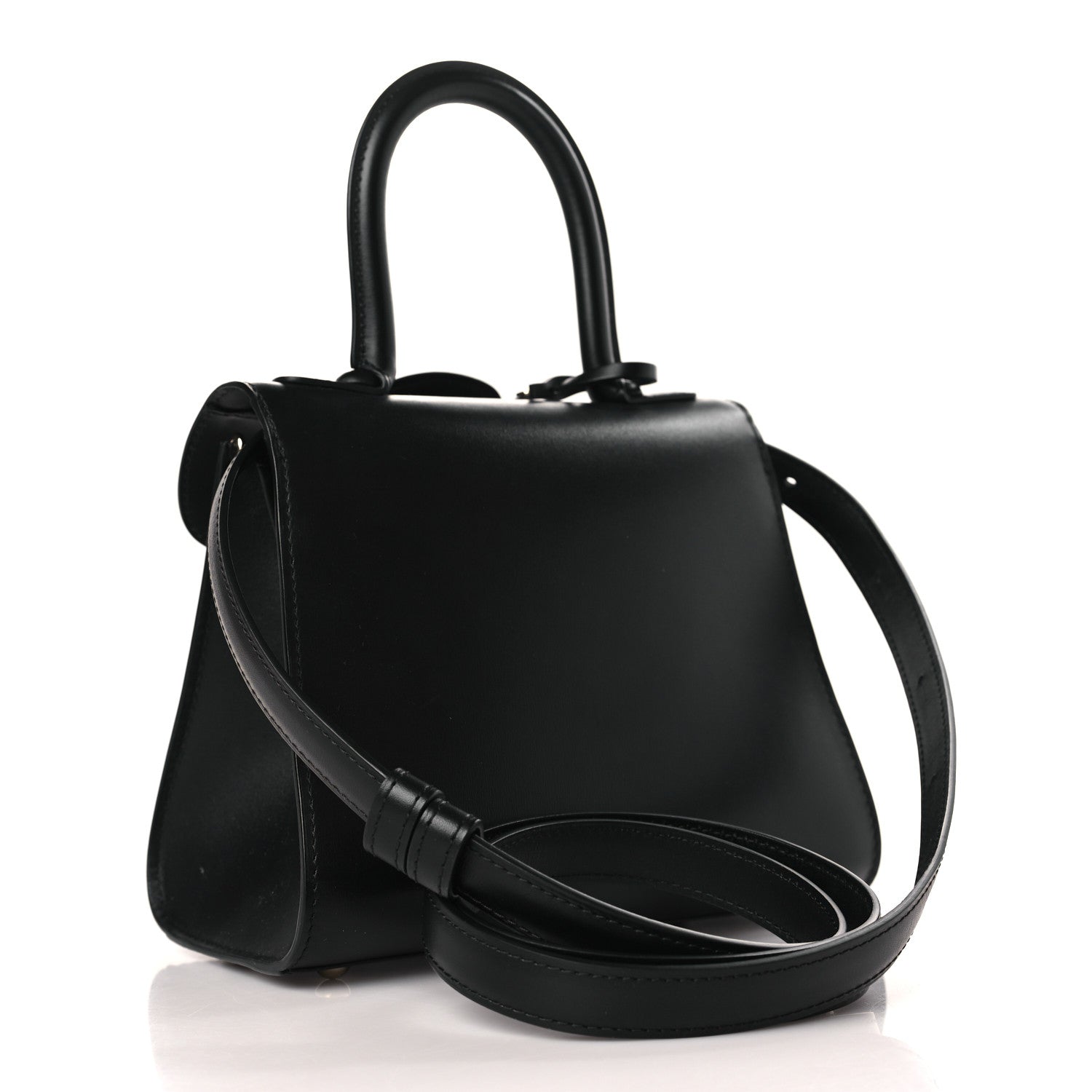 Delvaux Box Calfskin Mini Brillant Satchel Black 3 of 9