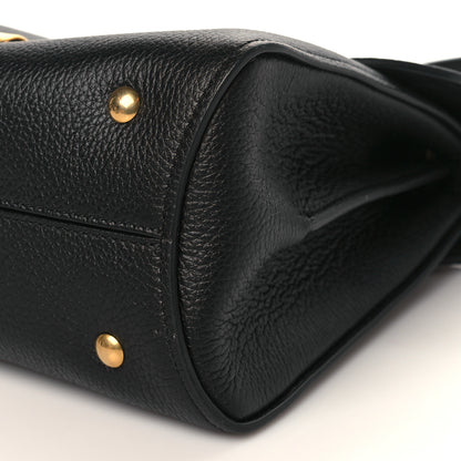 Salvatore Ferragamo Grain Calfskin Gancini Small Top Handle Bag Black 9 of 9