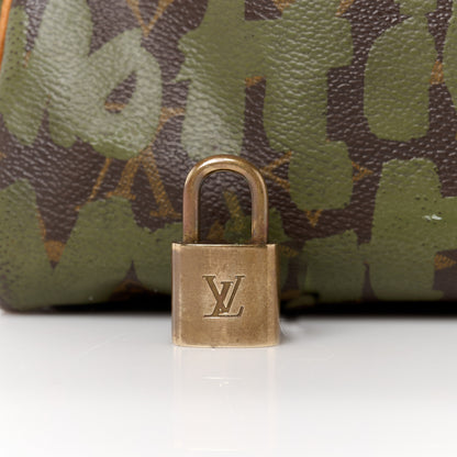 Louis Vuitton Monogram Graffiti Speedy 30 Kaki 8 of 14