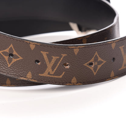 Louis Vuitton Calfskin Monogram 40mm LV Initiales Reversible Belt 90 36 Black 5 of 9