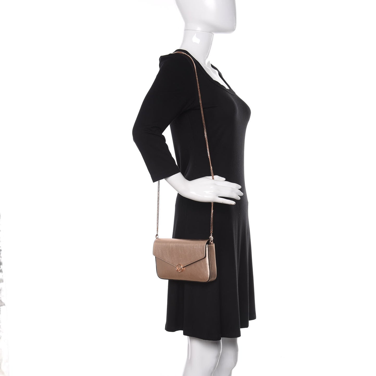 Vitello Laminato F is Fendi Envelope Wallet on Chain Rame