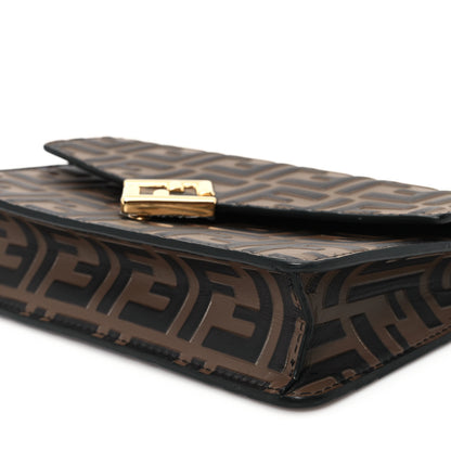 Fendi Vitello Ceylon Bi-Color FF 1974 Embossed FF Diamonds Chain Wallet Maya Black 10 of 10
