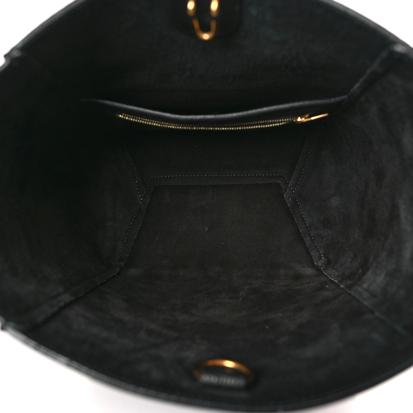 Soft Grained Calfskin Small Sangle Bucket Bag Black