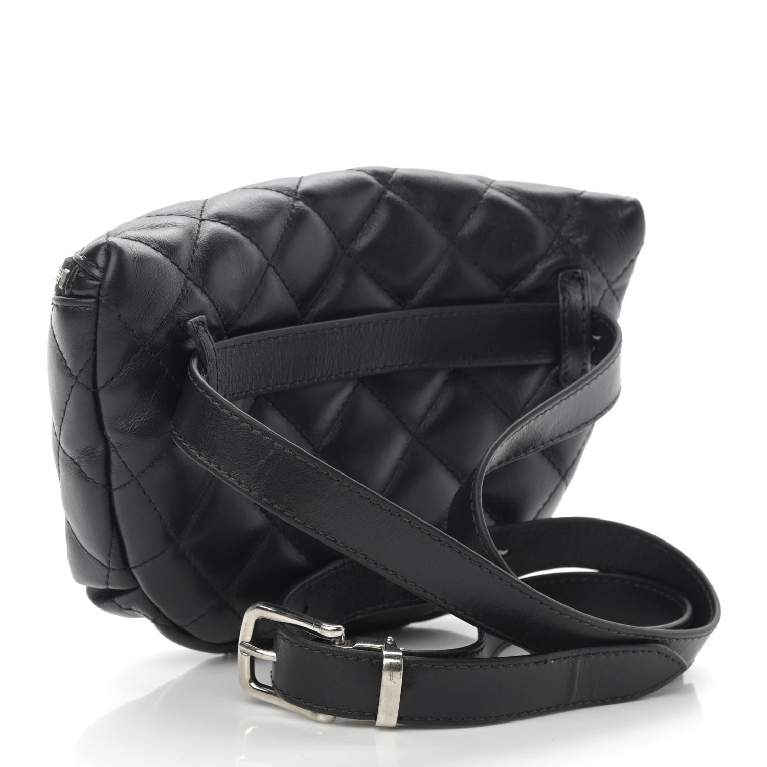 Chanel Calfskin Quilted Waist Belt Bag Black 4 of 16