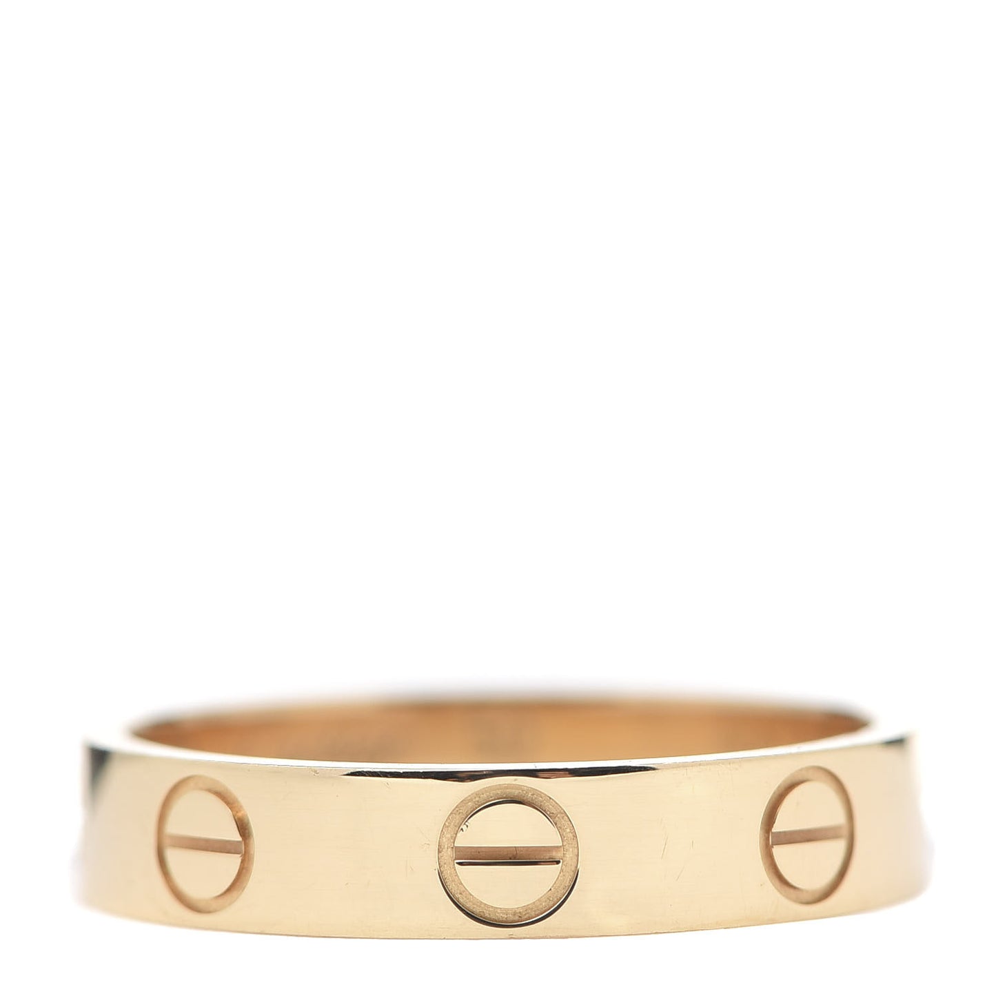 18K Yellow Gold 3.5mm LOVE Wedding Band Ring 50 5.25