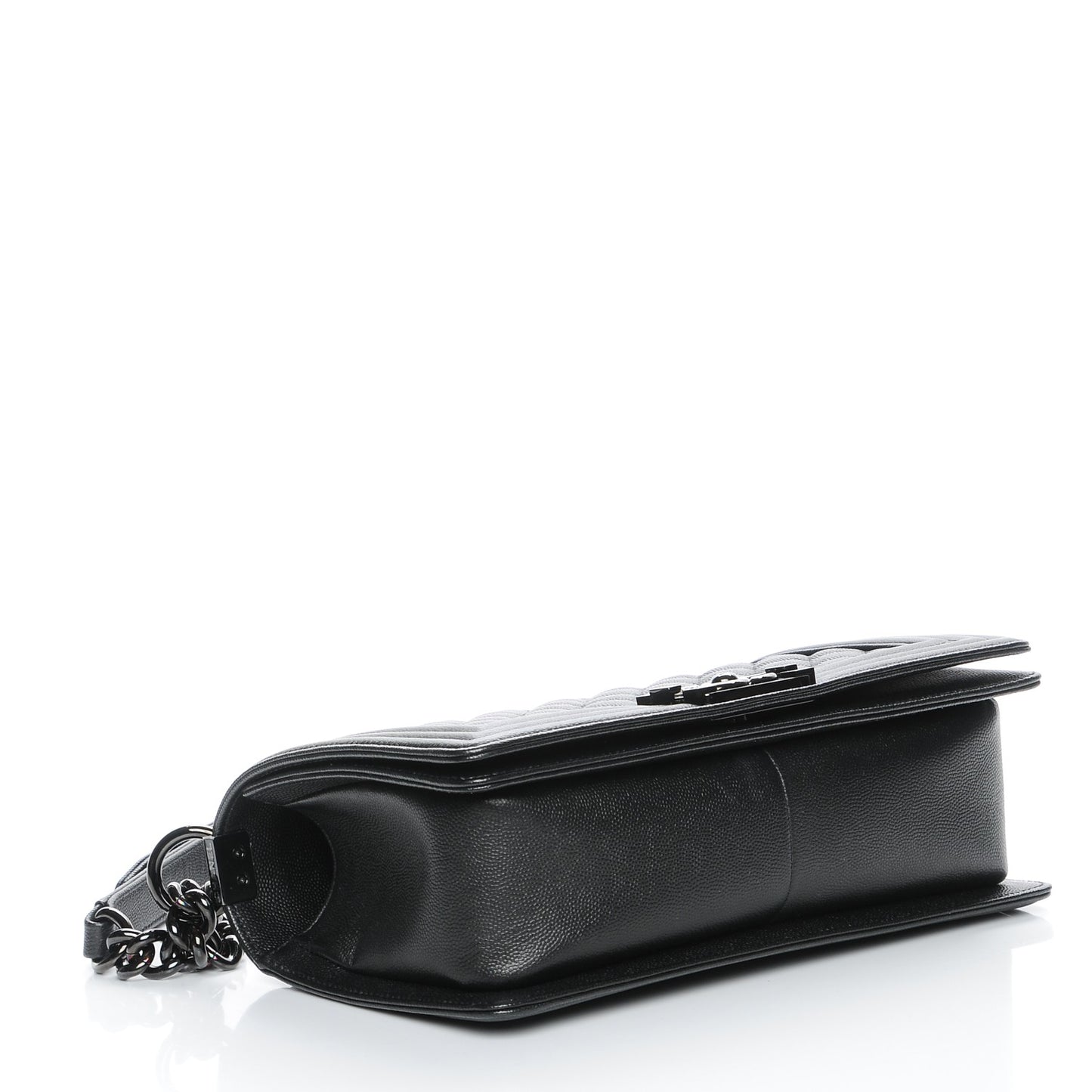 Caviar Quilted Medium Boy Flap So Black