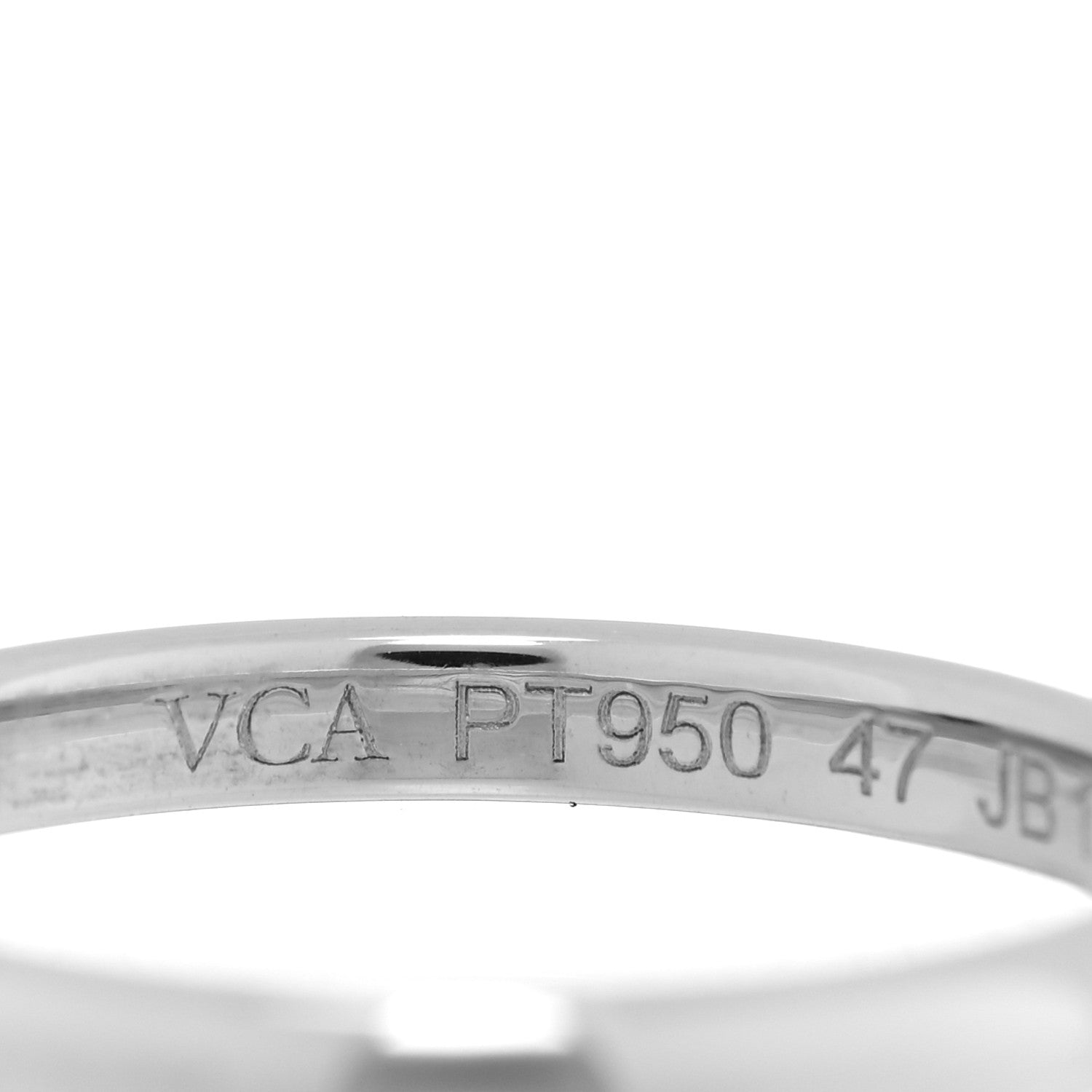Van Cleef & Arpels Platinum 2mm Tendrement Wedding Band Ring 47 4 4 of 5