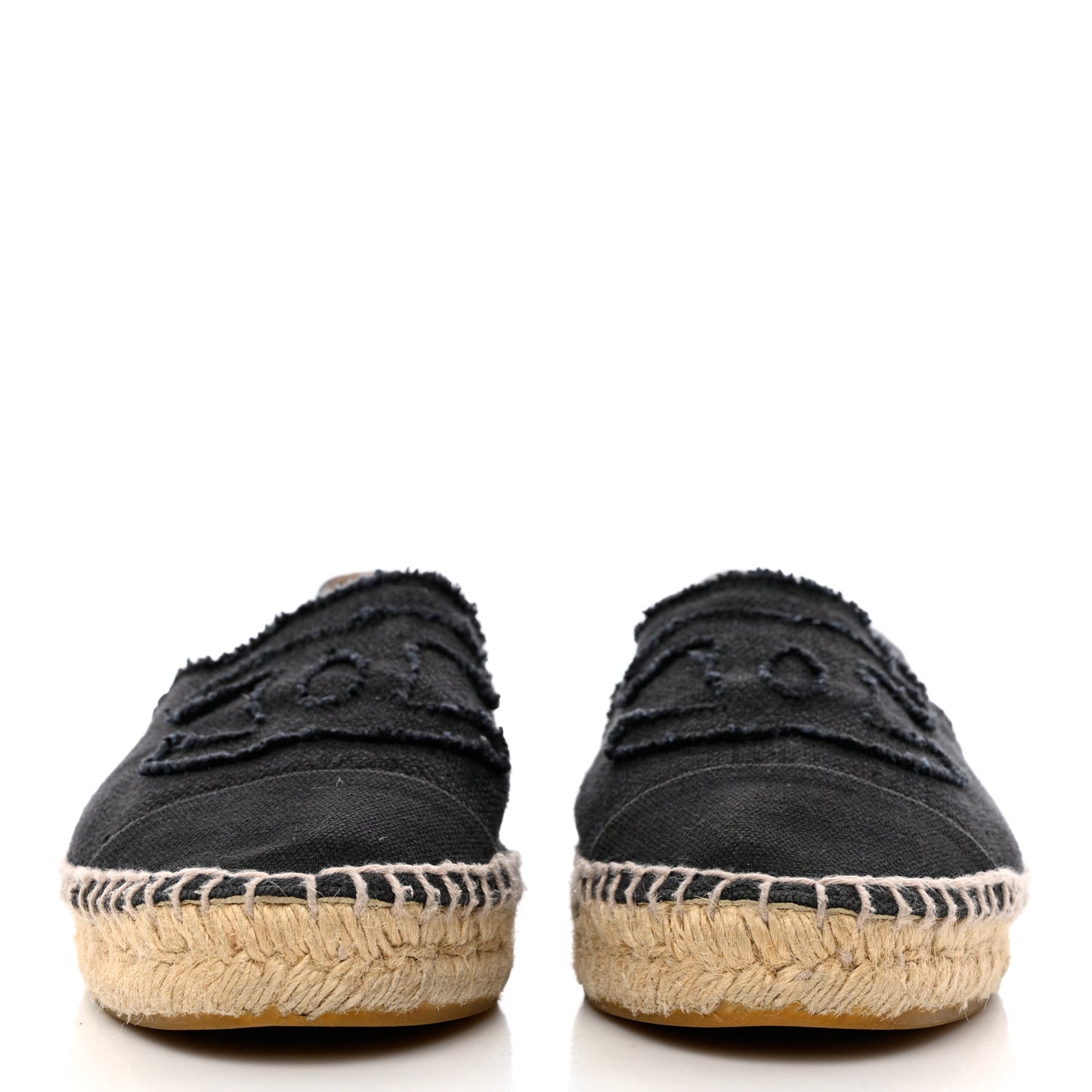 Linen CC Espadrilles 40 Black Blue