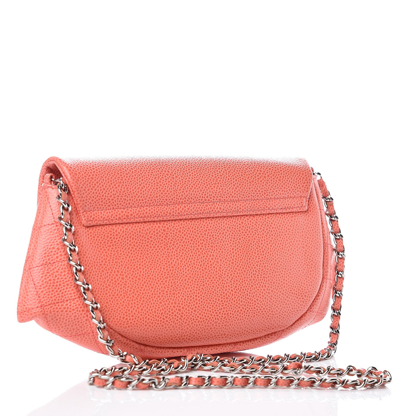 Caviar Half Moon Wallet On Chain WOC Coral