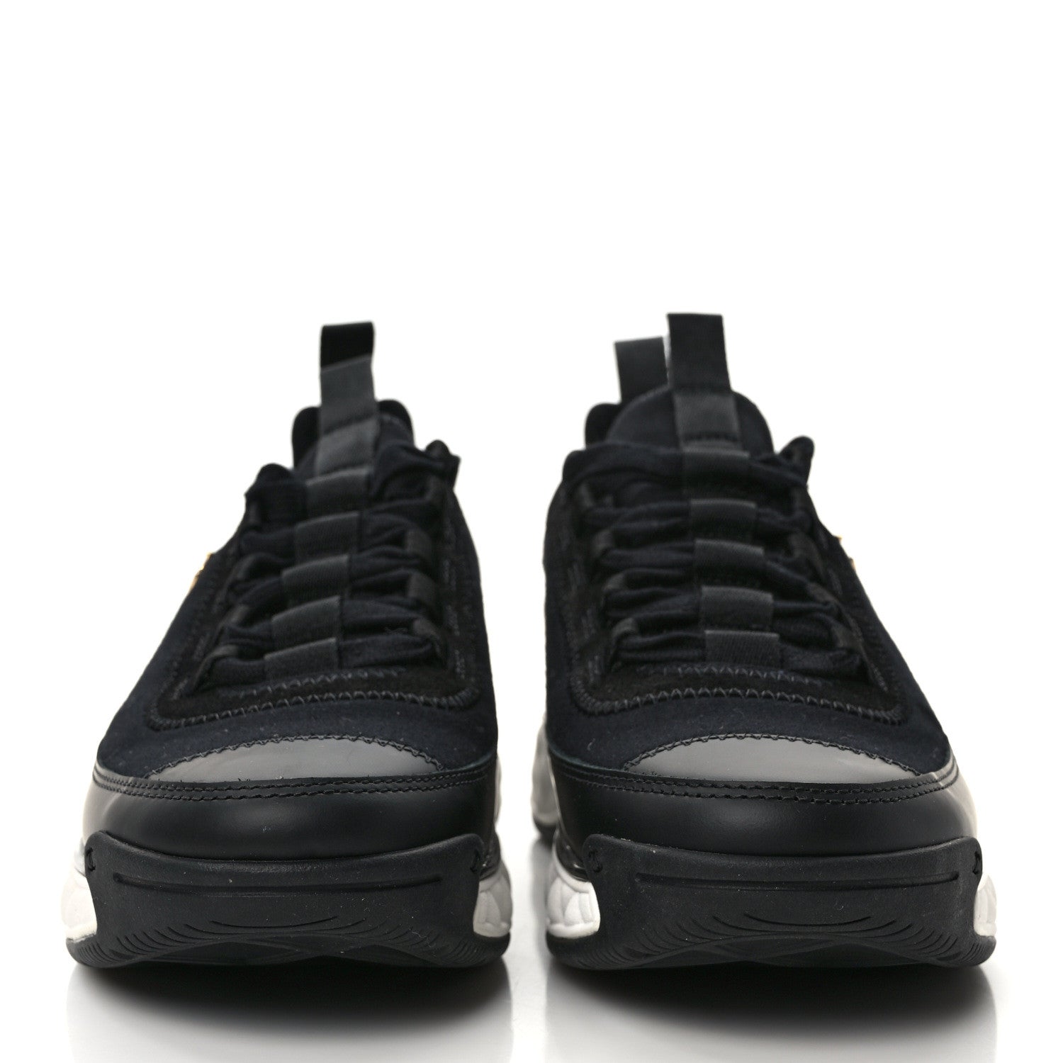 Chanel Velvet Calfskin Mixed Fibers CC Sneakers 37 Black 2 of 10