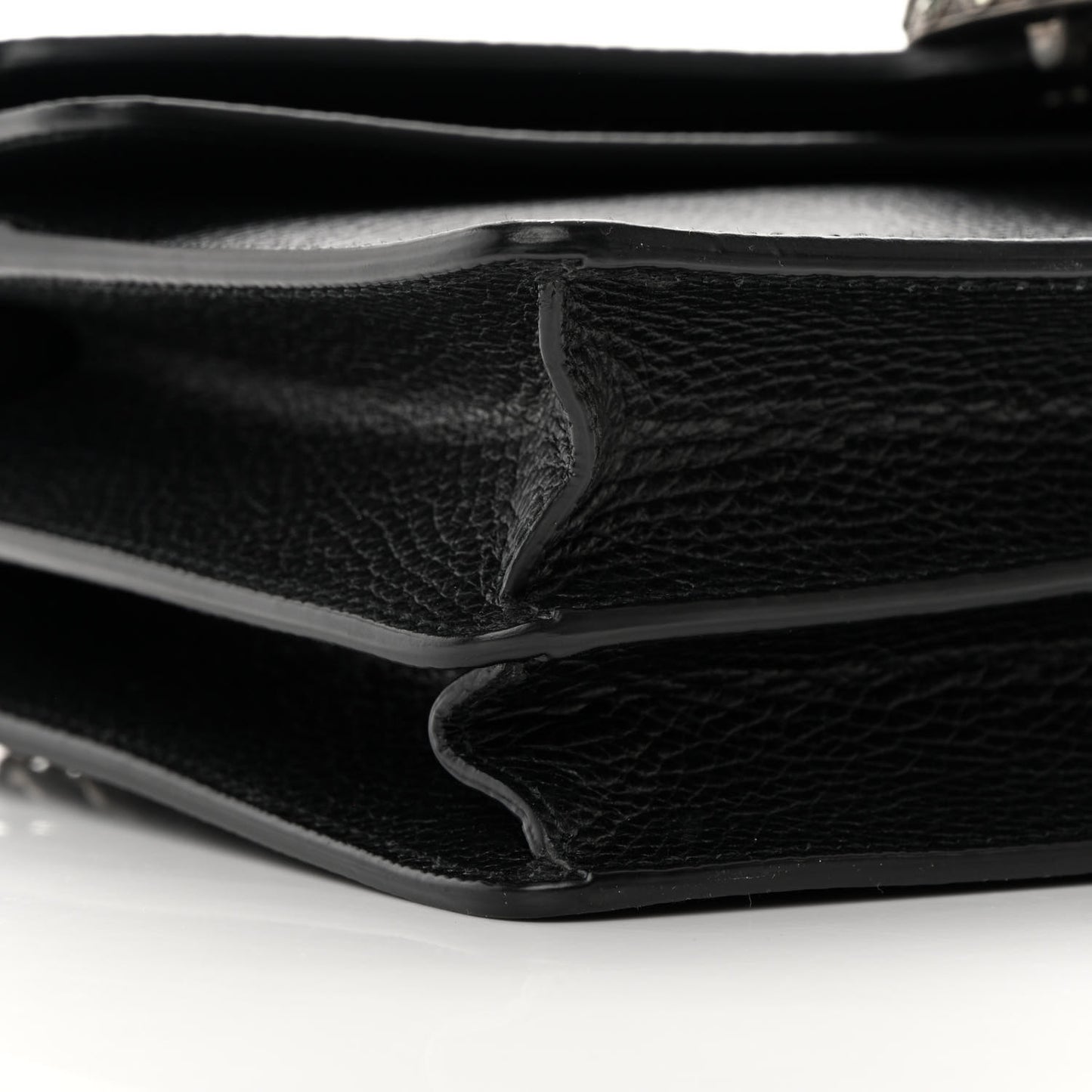 Pebbled Calfskin Small Dionysus Shoulder Bag Black