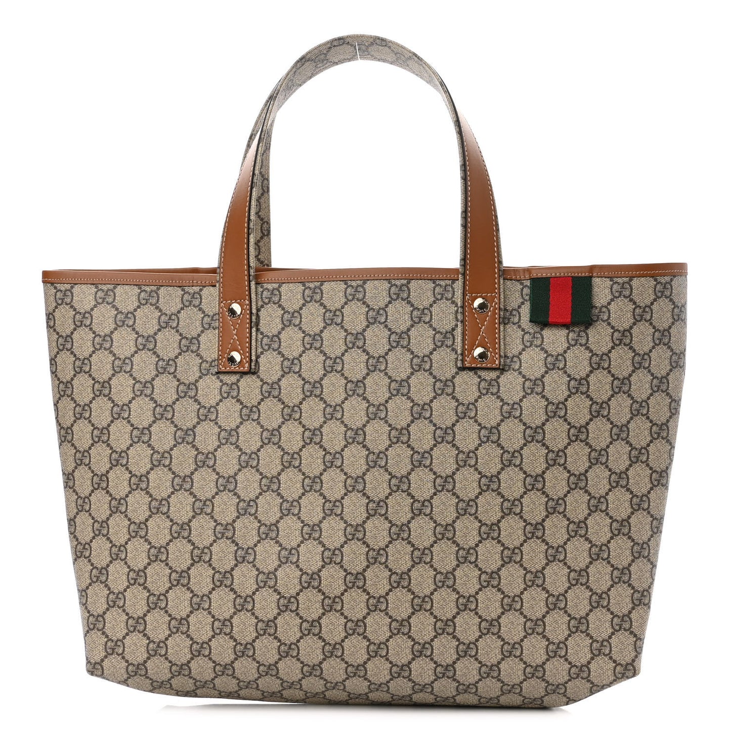 GG Plus Monogram Medium Signature Web Loop Tote Brown
