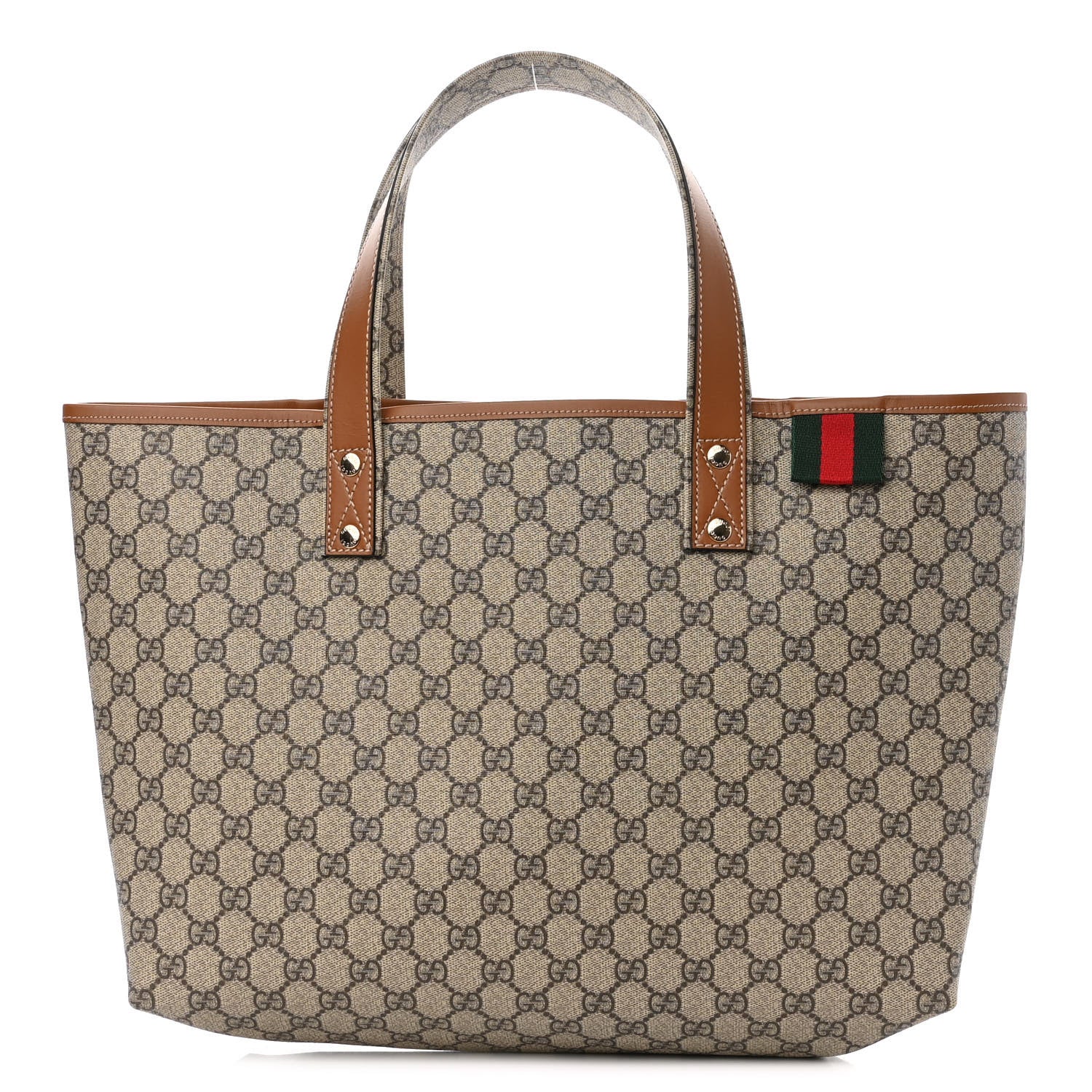 Gucci GG Plus Monogram Medium Signature Web Loop Tote Brown 1 of 10