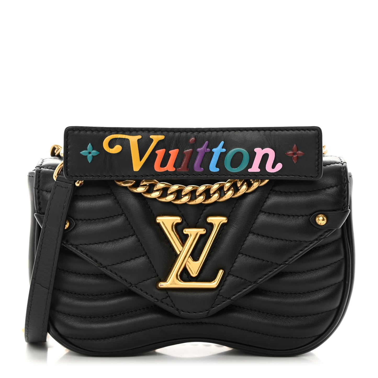 Calfskin New Wave Chain MM Black