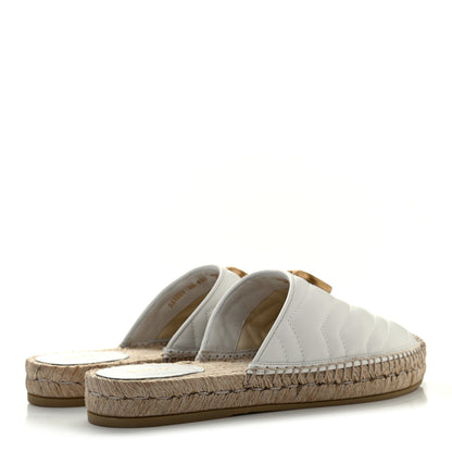Gucci Nappa Matelasse GG Marmont Espadrille Slippers 39 Great White 4 of 16