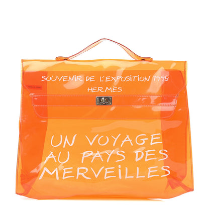 Hermes Vinyl Souvenir De L'Exposition Kelly Orange 1 of 10