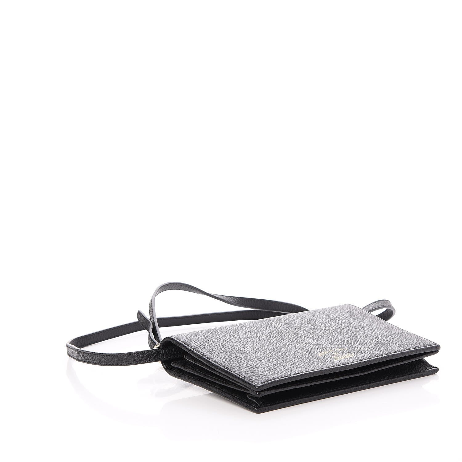 Gucci Dollar Calfskin Mini Swing Wallet Bag Black 4 of 8
