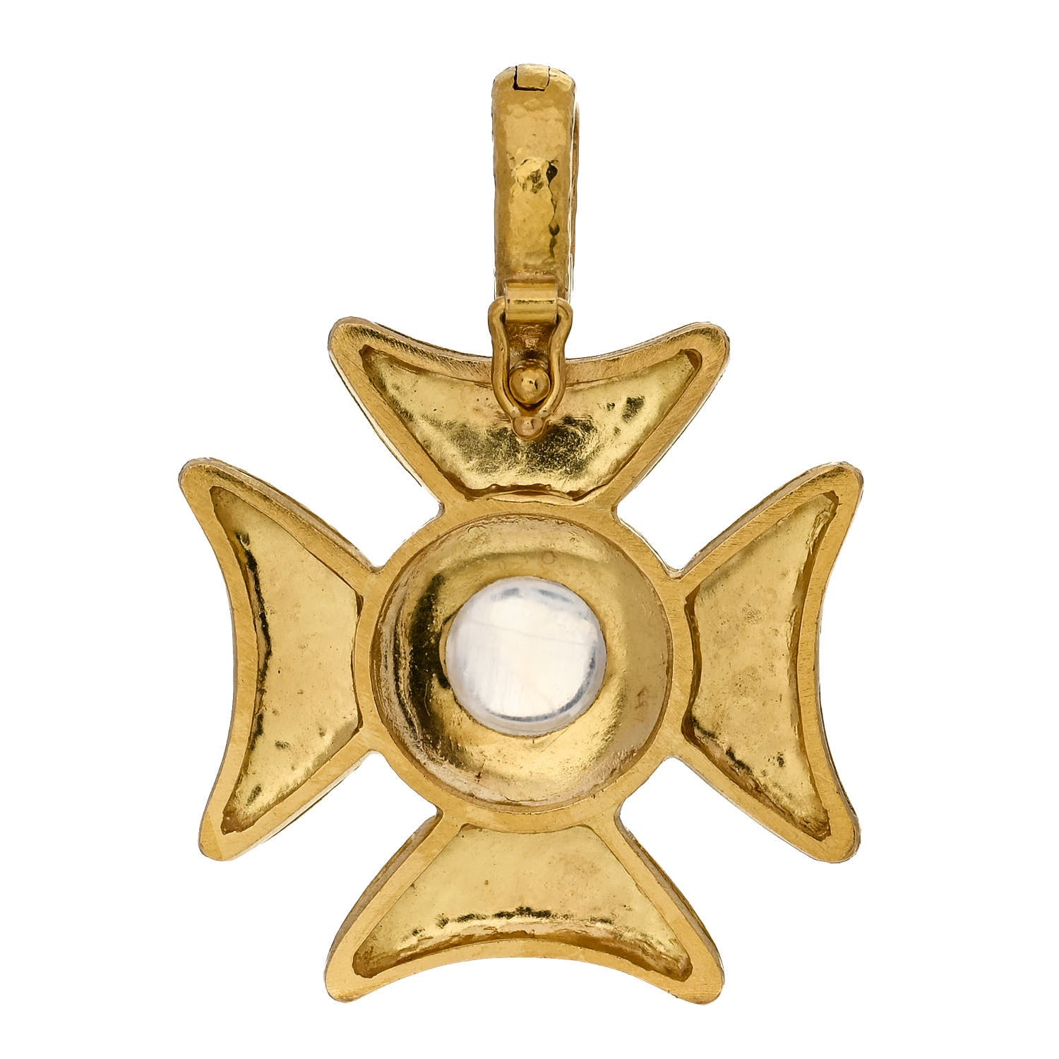 Elizabeth Locke 19K Yellow Gold Maltese Cross Pendant 3 of 4