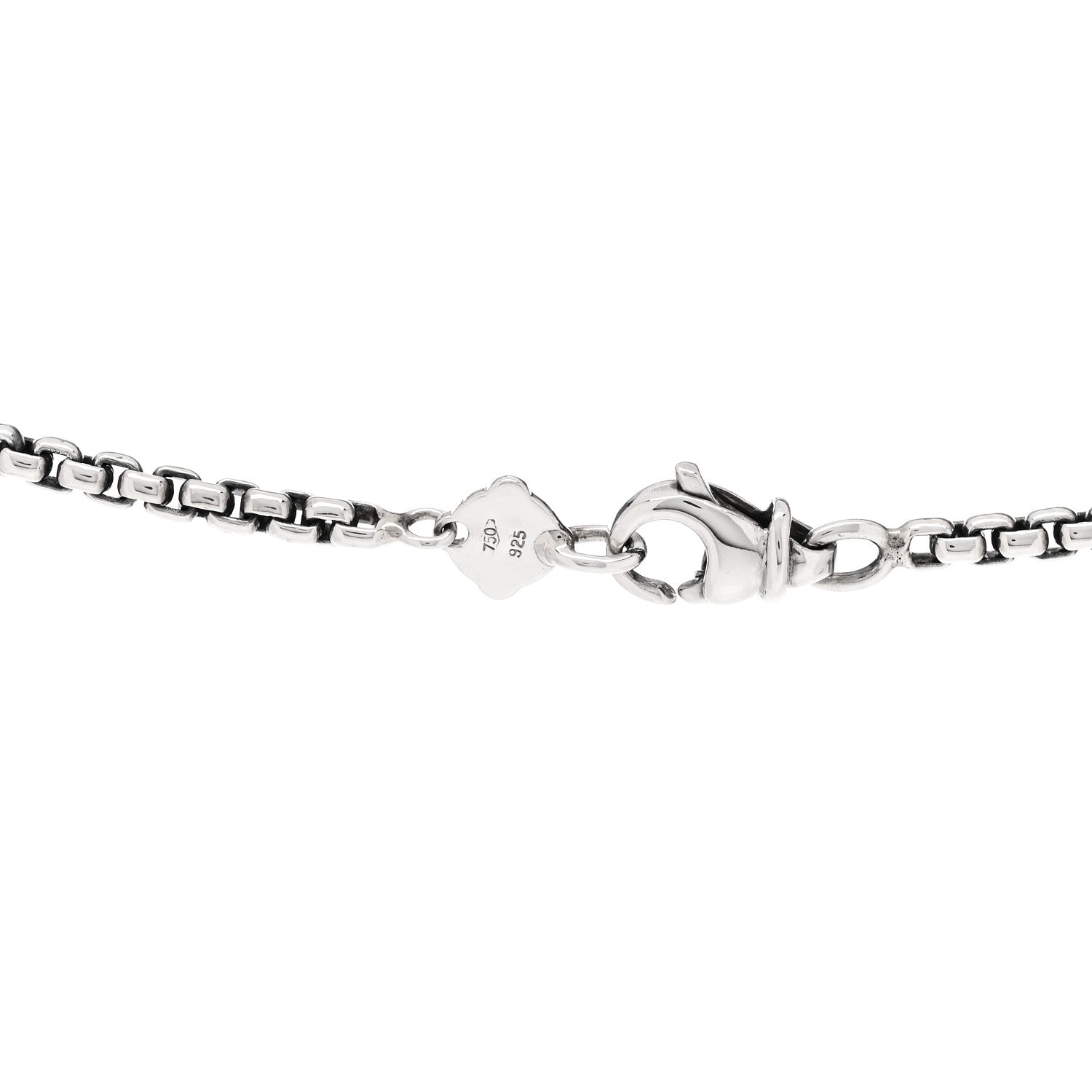 David Yurman Sterling Silver 18K Yellow Gold Pearl 14mm Quatrefoil Station Necklace 5 of 5
