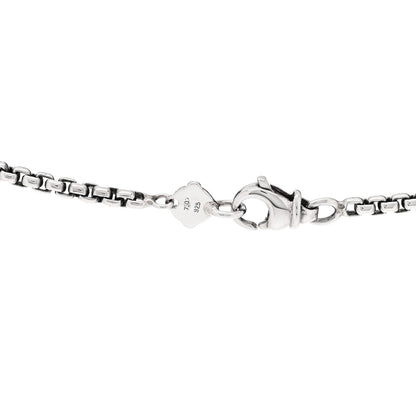 David Yurman Sterling Silver 18K Yellow Gold Pearl 14mm Quatrefoil Station Necklace 5 of 5