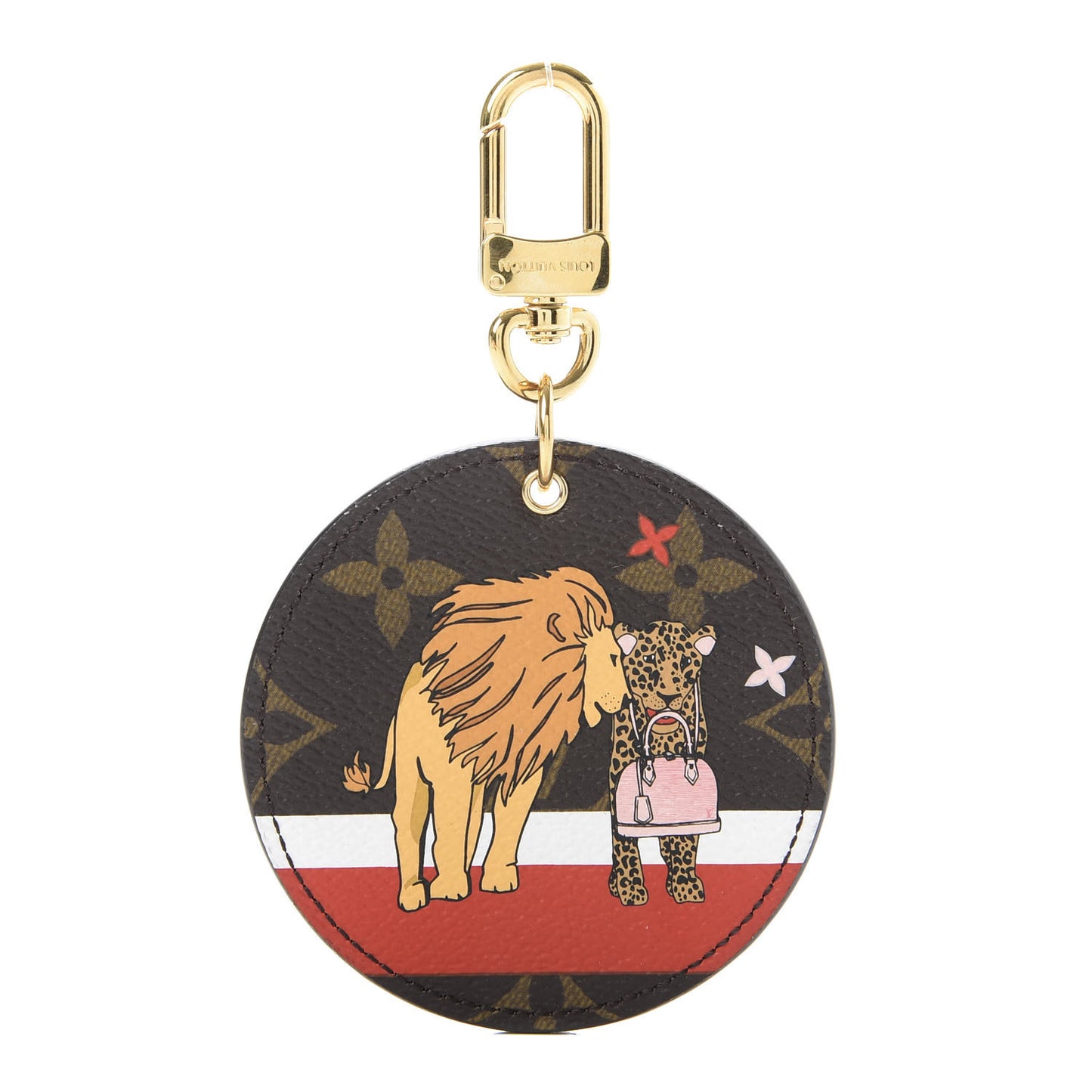 Monogram 2018 Christmas Animation Cats Bag Charm Key Ring