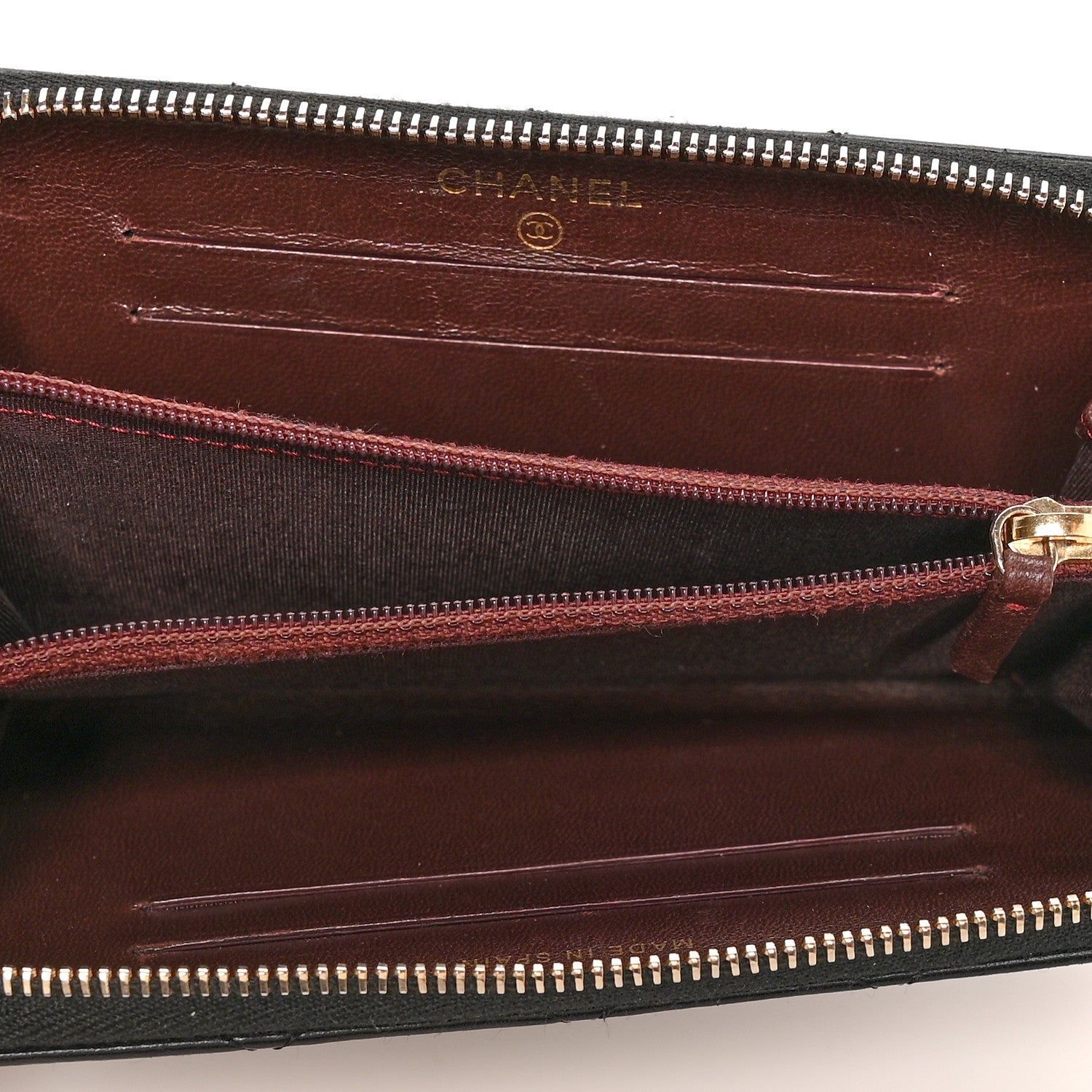 Chanel Lambskin Quilted Small Trendy CC Zip Around Wallet Black 5 of 11