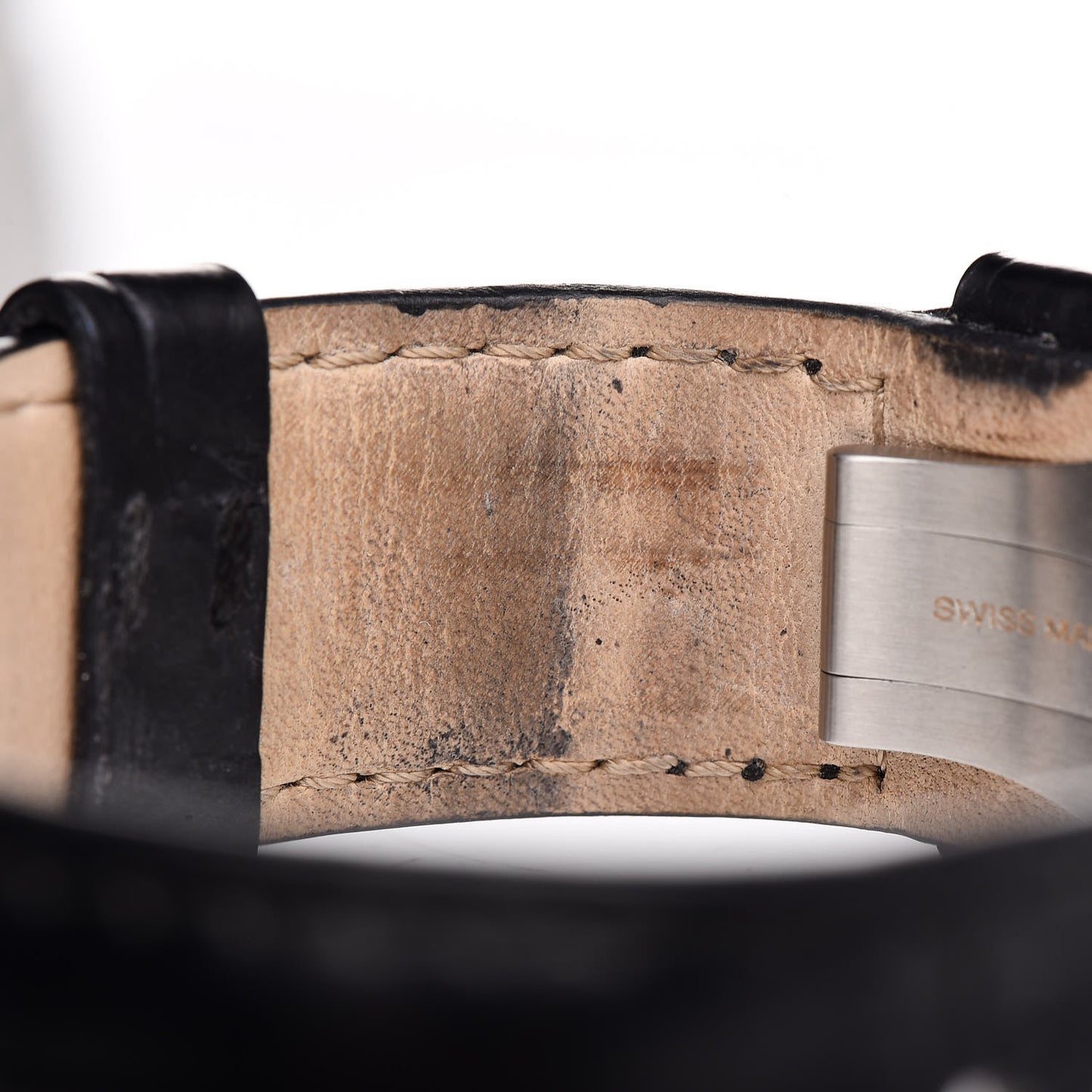 Stainless Steel Alligator 44mm Luminor Rattrapante 1950 Automatic Watch Black PAM00213