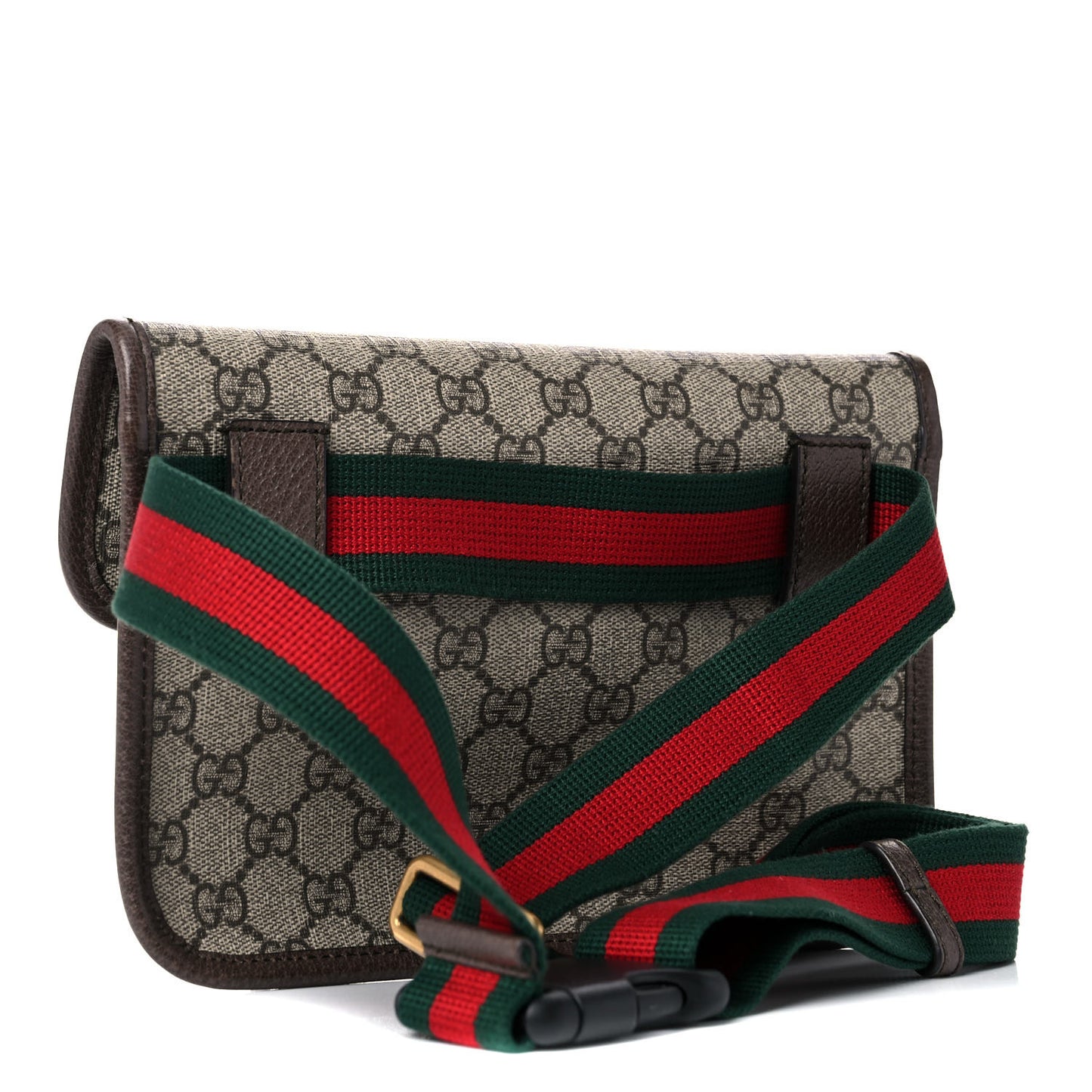 GG Supreme Monogram Neo Vintage Web Belt Bag Brown