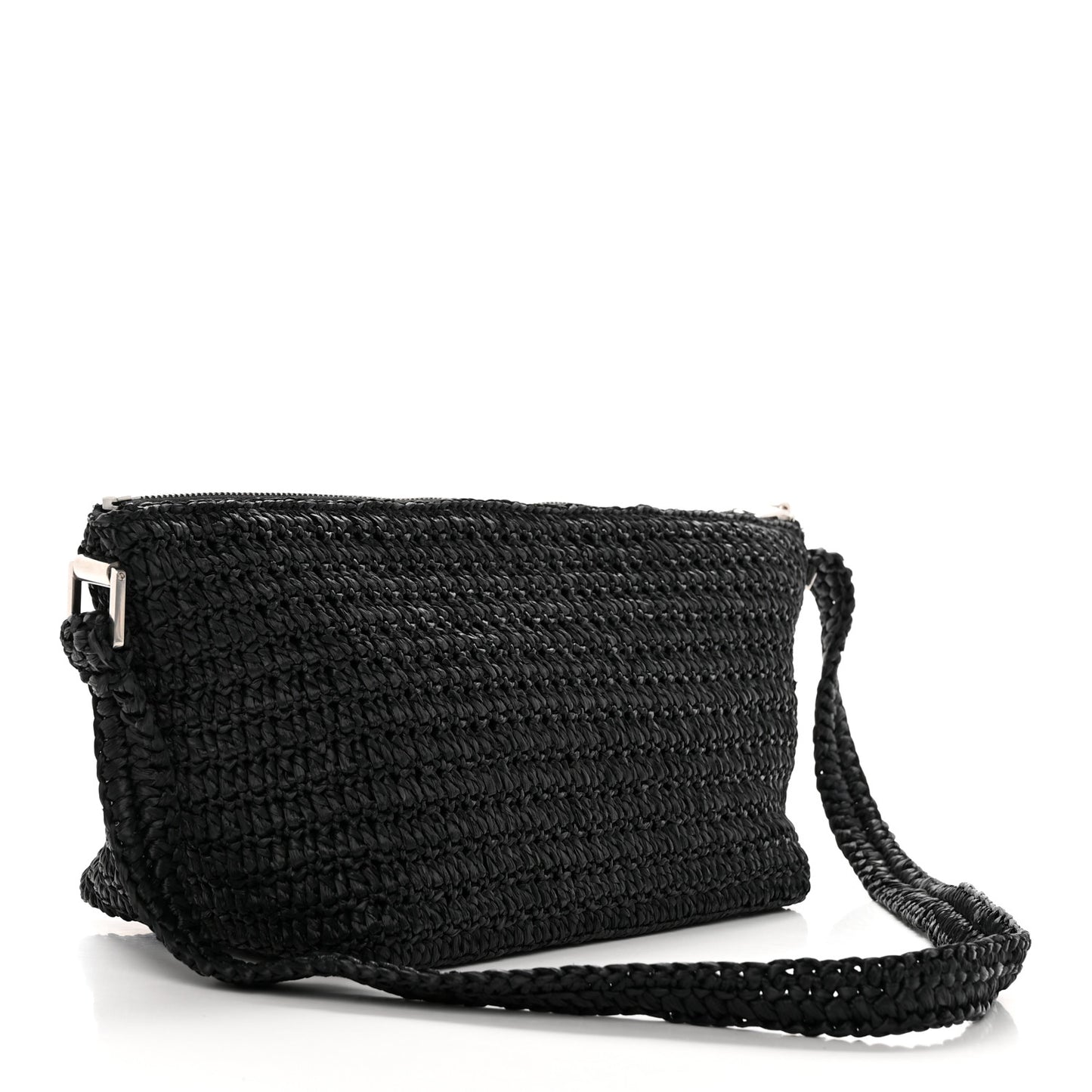 Raffia Le Crossbody Black