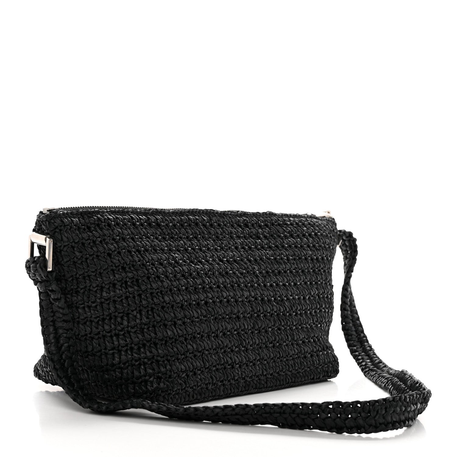 Saint Laurent Raffia Le Crossbody Black 3 of 13