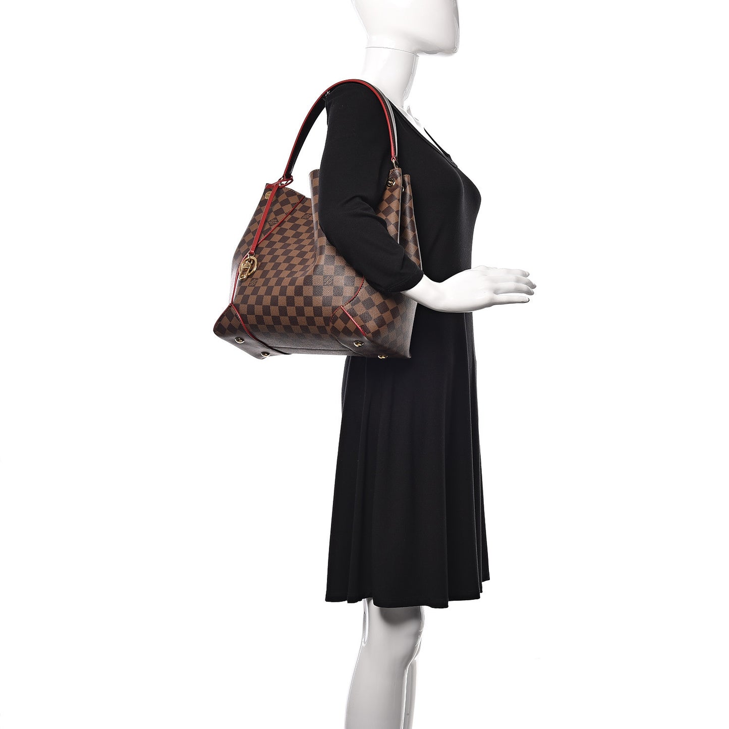 Damier Ebene Caissa Hobo Cherry