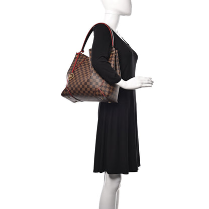 Louis Vuitton Damier Ebene Caissa Hobo Cherry 2 of 9