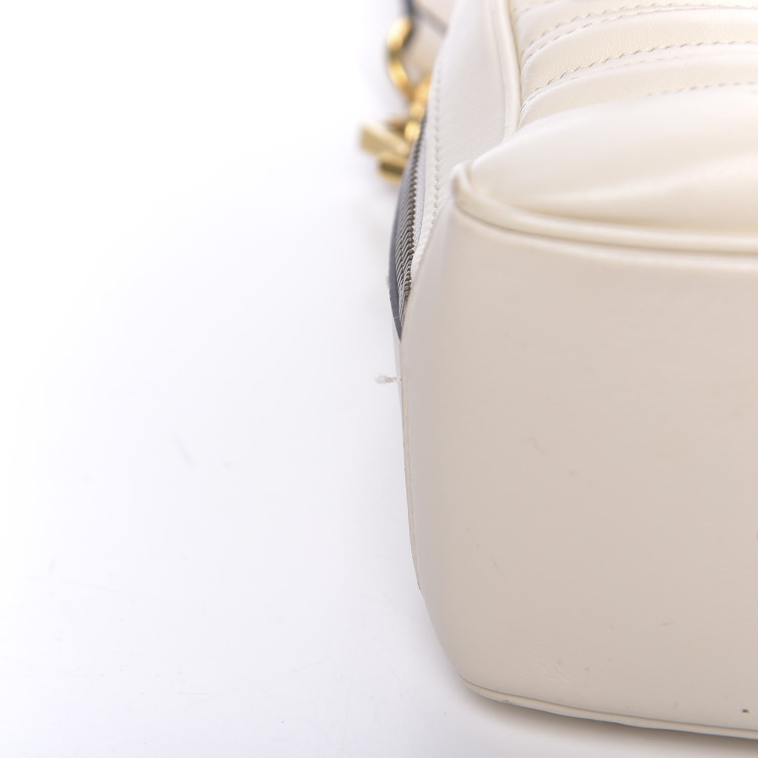 Gucci Calfskin Matelasse Sylvie Web Small GG Marmont Top Handle Shoulder Bag White 10 of 20