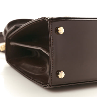 Salvatore Ferragamo Brushed Off Calfskin Small Iconic Top Handle Bag Cocoa 9 of 10