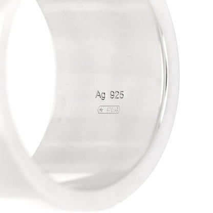 Gucci Sterling Silver 12mm Trademark Wide Band Ring 54 7 4 of 6