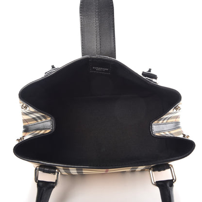 Burberry House Check Small Buckle Tote Black 5 of 7