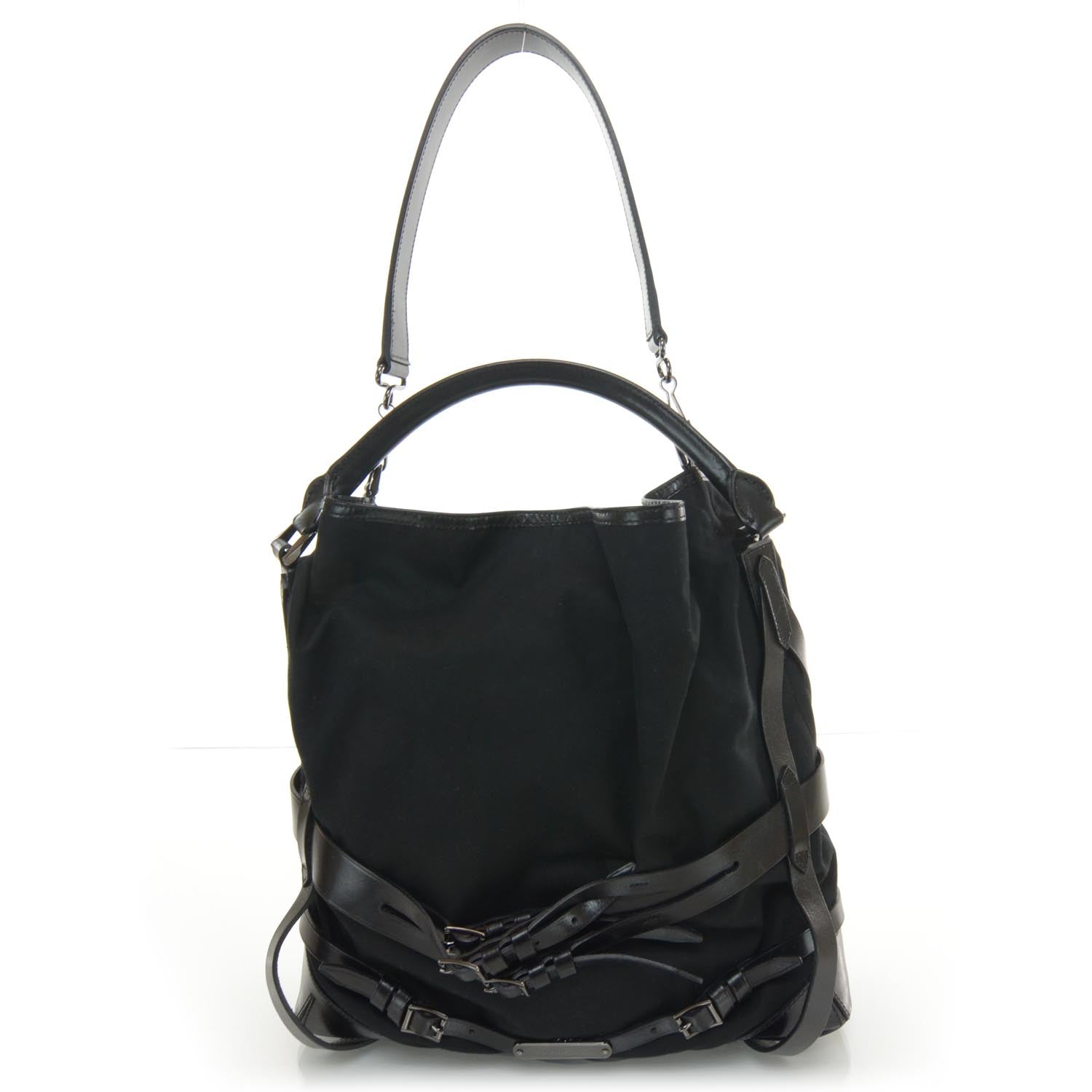 Burberry Canvas Medium Bridle Gosford Hobo Black 1 of 9