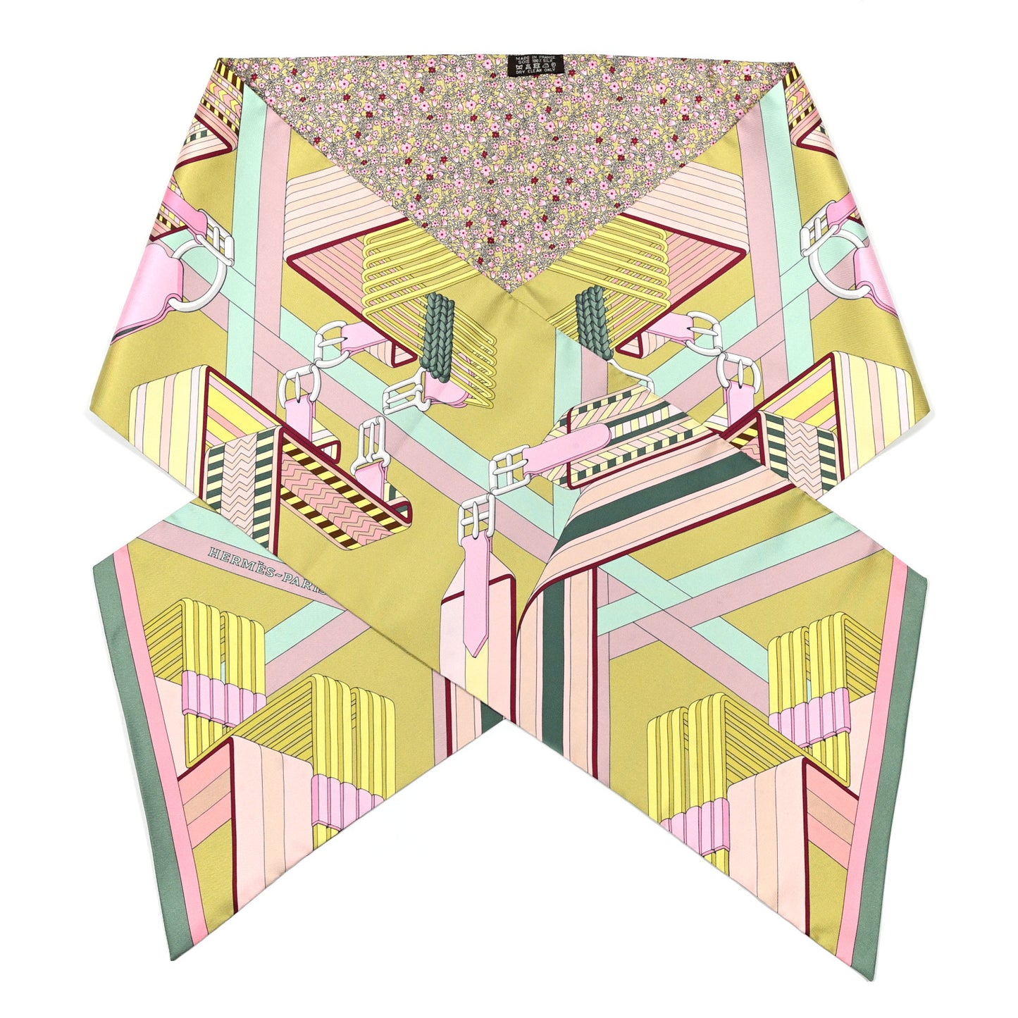 Silk Sangles en Zigzag Fleuries Maxi Twilly
