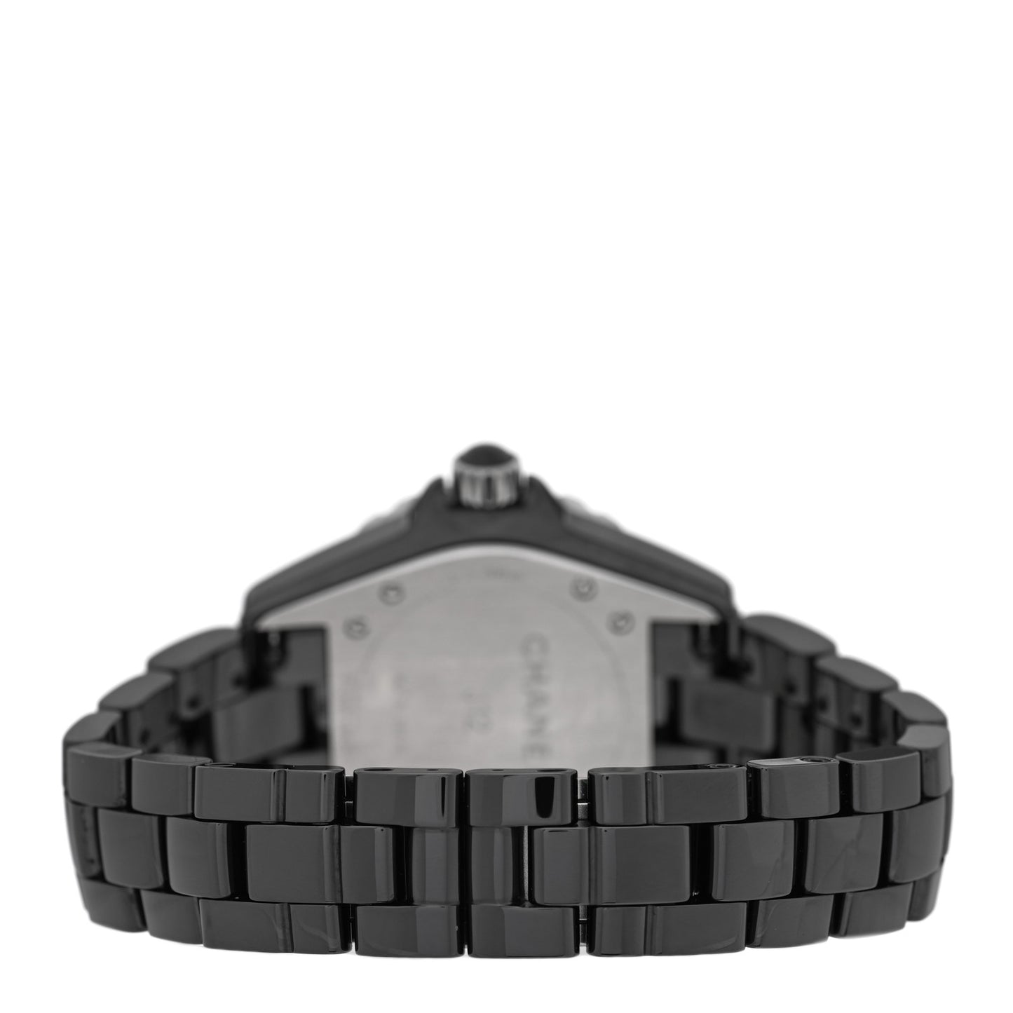 Stainless Steel Ceramic Diamond 33mm J12 Quartz Watch Black