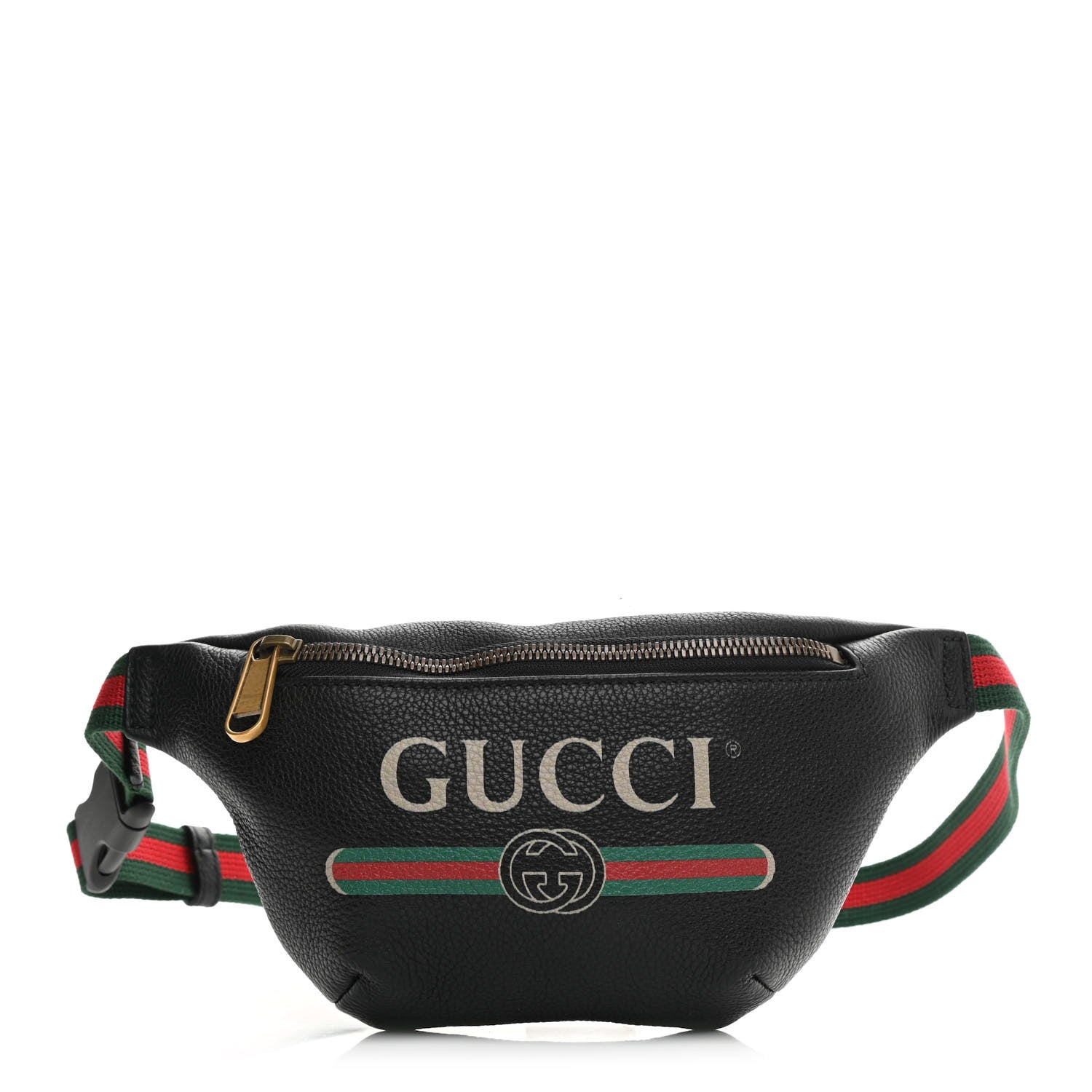 Gucci Grained Calfskin Small Logo Belt Bag Black 1 of 9