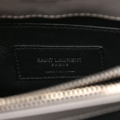Saint Laurent Calfskin Y Quilted Monogram Small Loulou Chain Satchel Granite 6 of 11