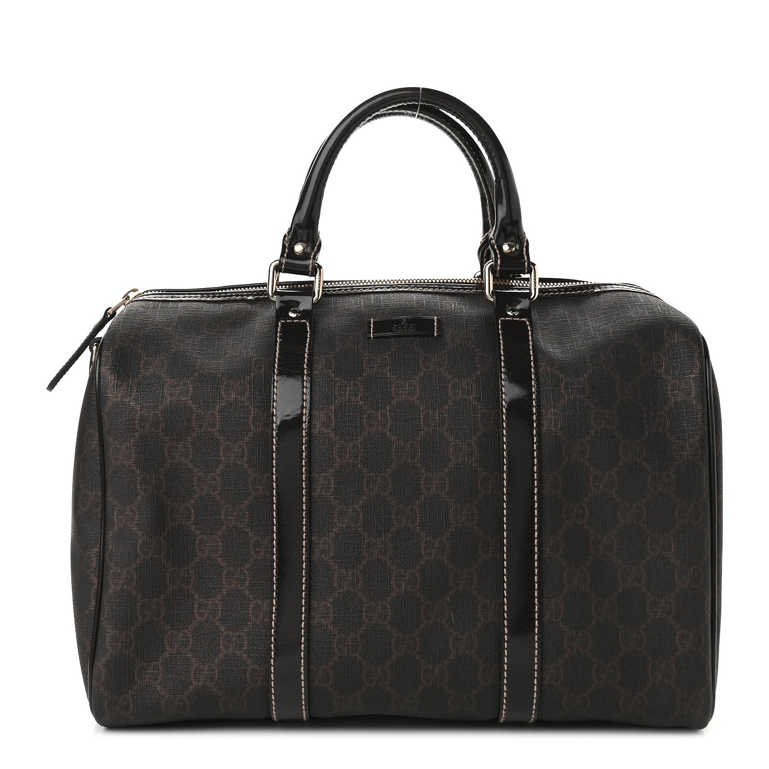 Gucci GG Supreme Monogram Medium Boston Dark Brown 1 of 9