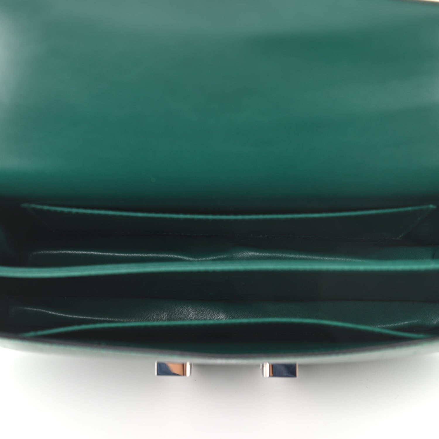 Hermes Shiny Niloticus Crocodile Constance Elan 25 Vert Emeraude 5 of 10