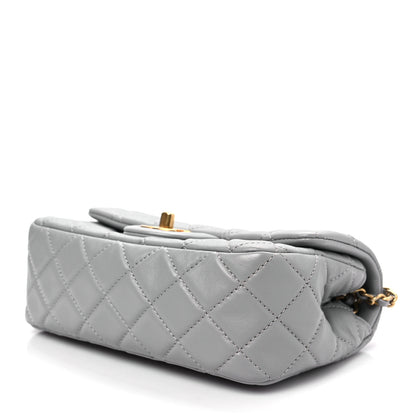 Chanel Lambskin Quilted Mini Rectangular Pearl Crush Flap Grey 8 of 8